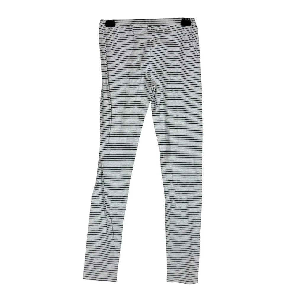 Gymboree Leggings Girls 14 White Stripe Jersey Ankle Elastic Waist Spring